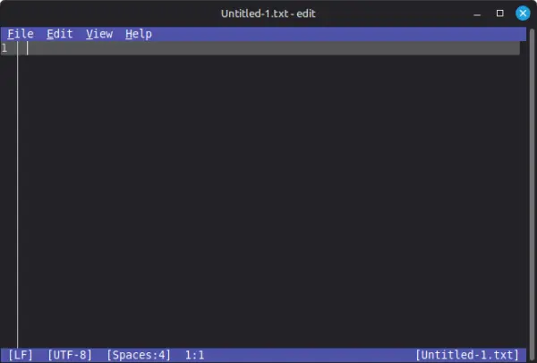 Edit v.1.2.0 running on Linux