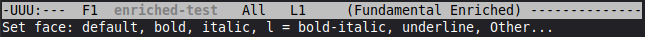 Emacs enriched mode options menu