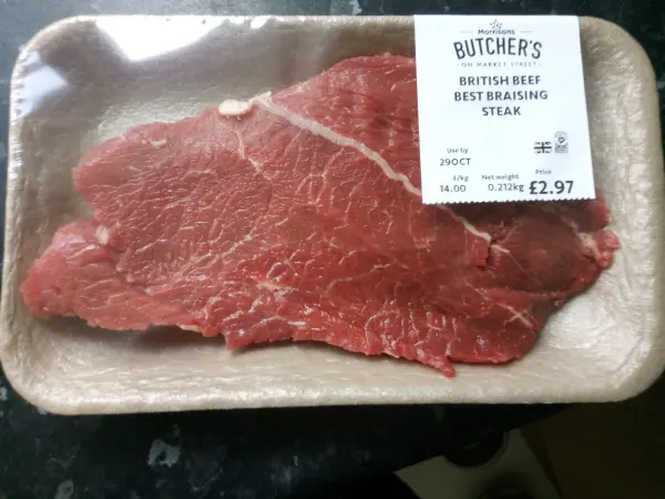 Braising steak for beef fried rice