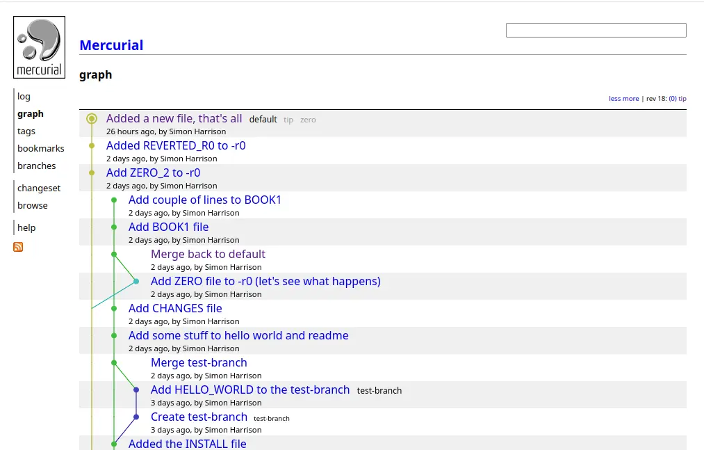 hg serve graphical log view hg serve graphical log view